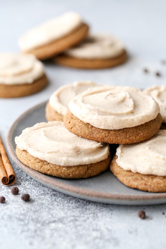 Molasses Cookies with Browned Butter Frosting