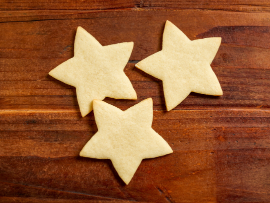 Crispy, chemical tasting sugar cookies made from plant-based spread